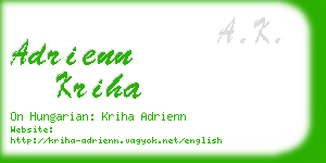 adrienn kriha business card